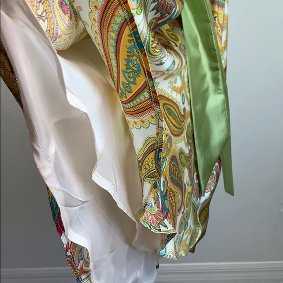 Winter Park boutique bespoke silk paisley fit & flare wedding, brunch dress EUC - Picture 5 of 8